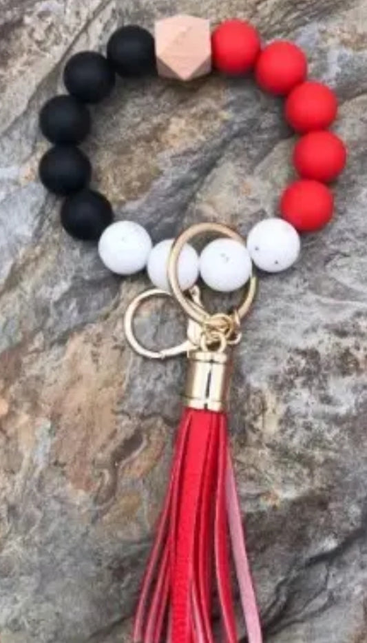 Red and black keychain